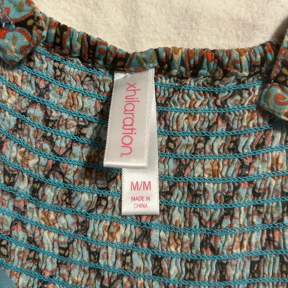 Xhilaration Green and Brown‎ Sleeveless Sundress